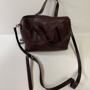 Fossil Women's Brown/deep purple Leather Bag